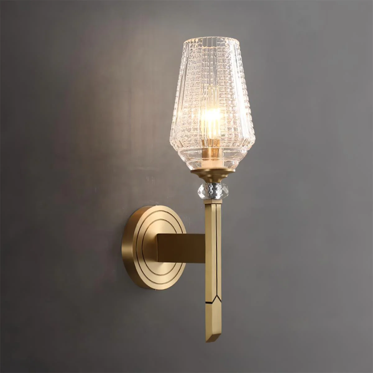 Lustra Wall Light Brass Crystal Elegant - Image 20