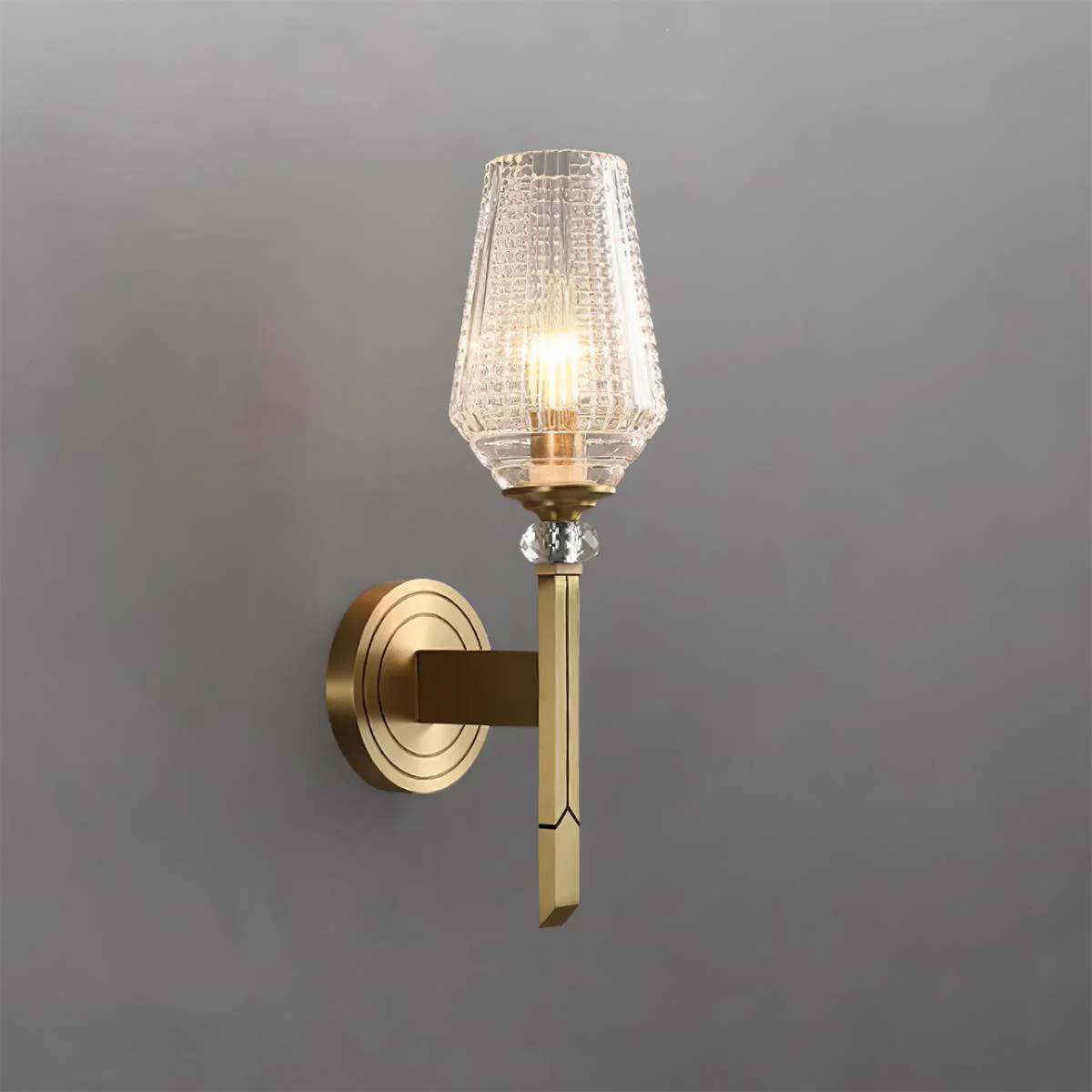 Lustra Wall Light Brass Crystal Elegant - Image 22