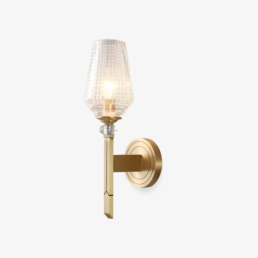 Lustra Wall Light Brass Crystal Elegant - Image 8