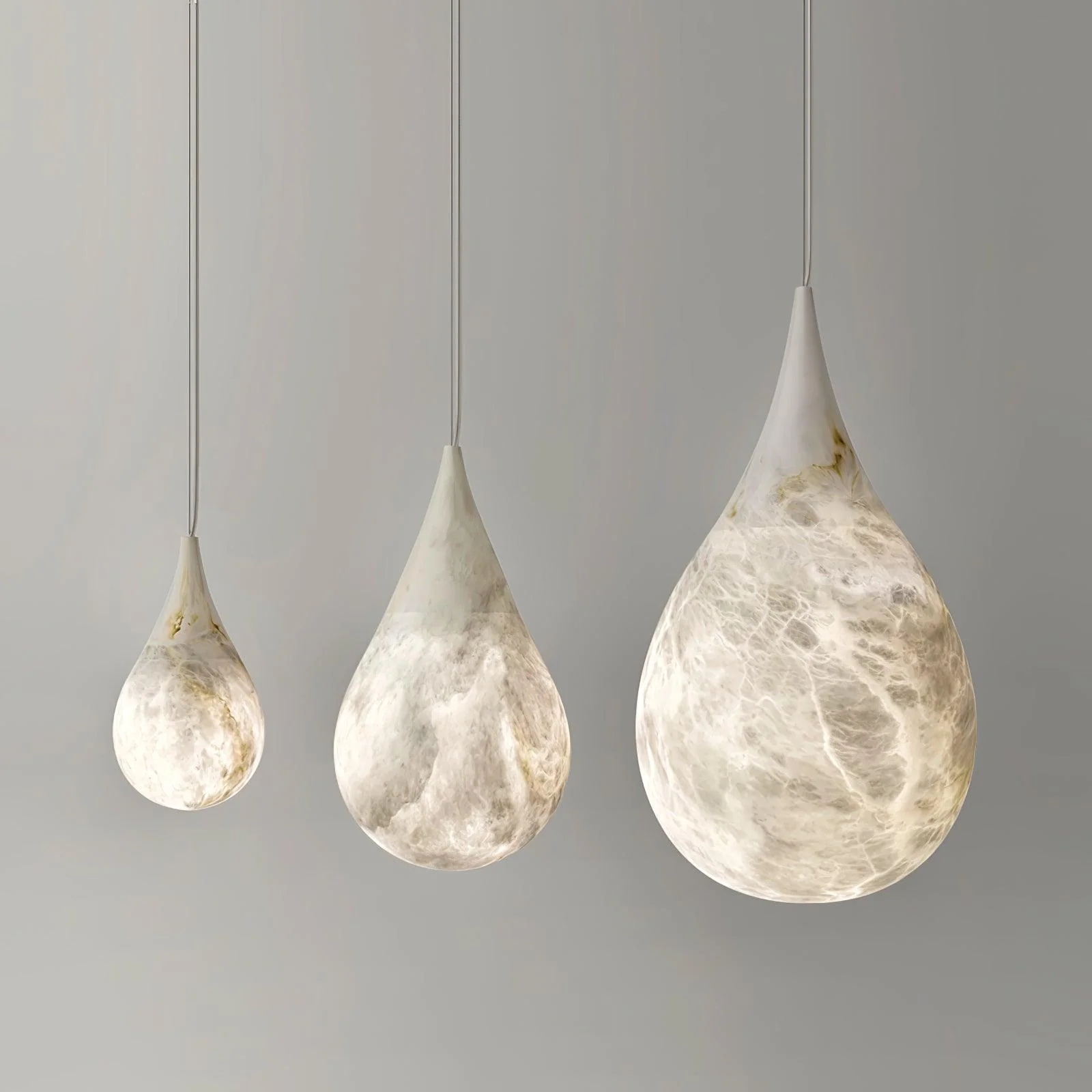 LustraLux Marble Raindrop Pendant Light - Image 11