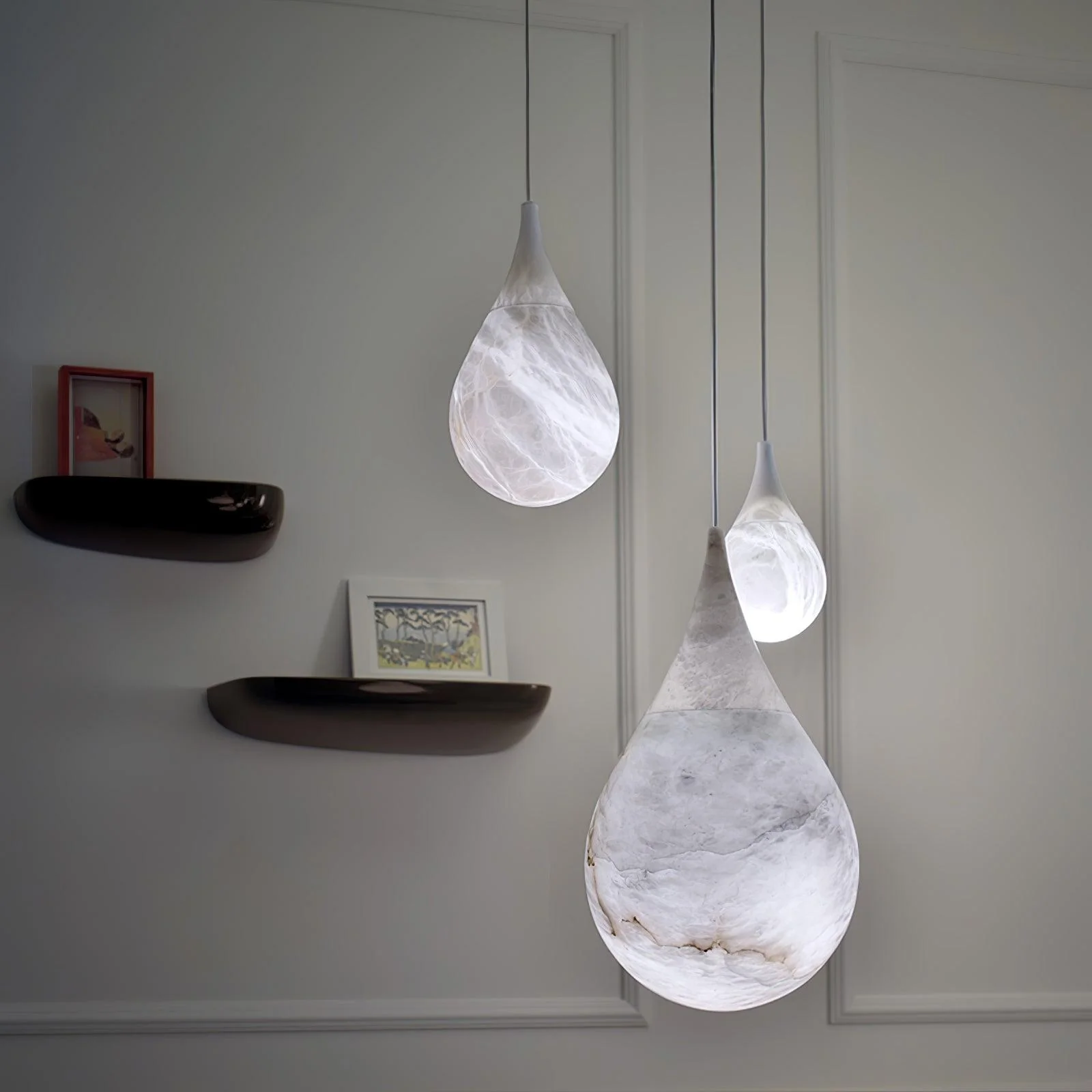 LustraLux Marble Raindrop Pendant Light - Image 2
