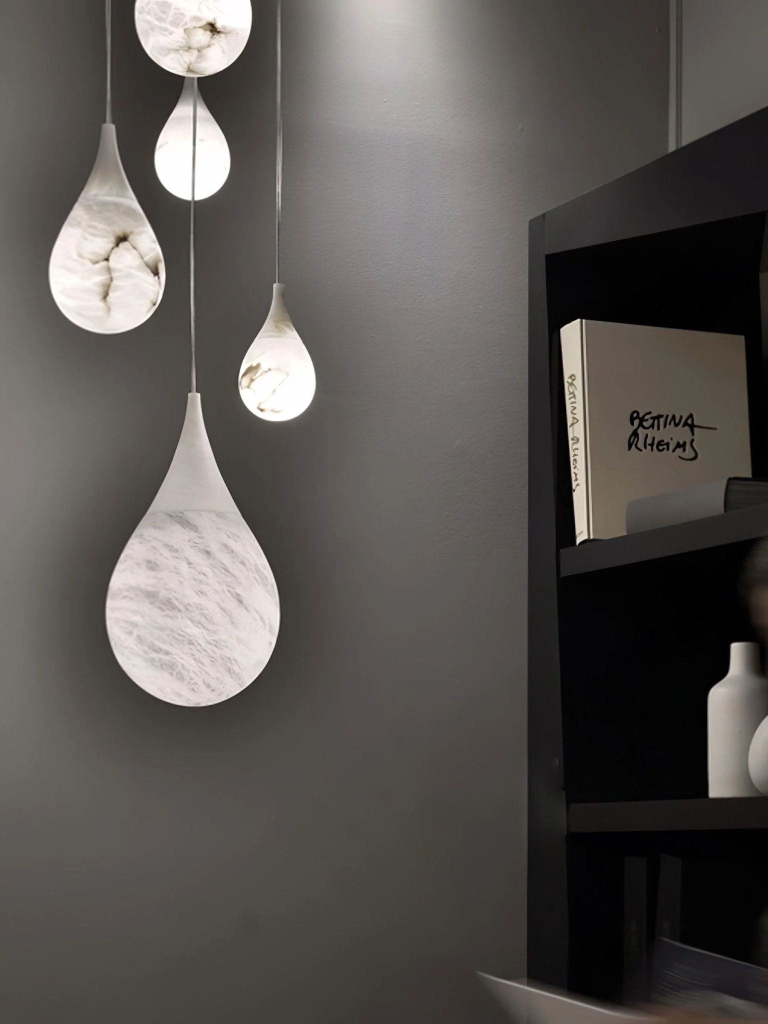 LustraLux Marble Raindrop Pendant Light - Image 25