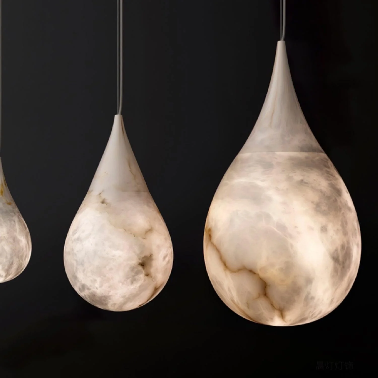 LustraLux Marble Raindrop Pendant Light - Image 28