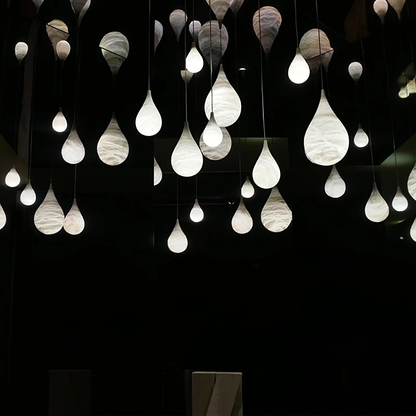LustraLux Marble Raindrop Pendant Light - Image 3
