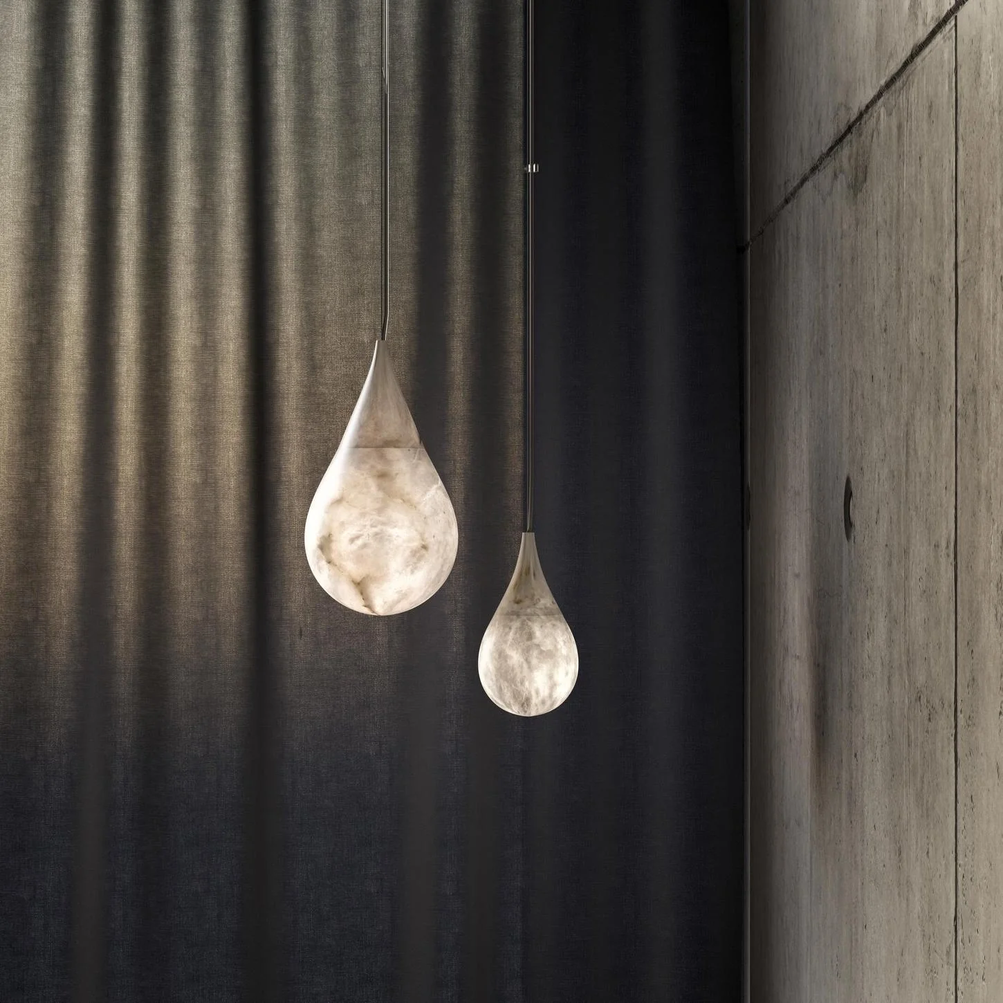 LustraLux Marble Raindrop Pendant Light - Image 4