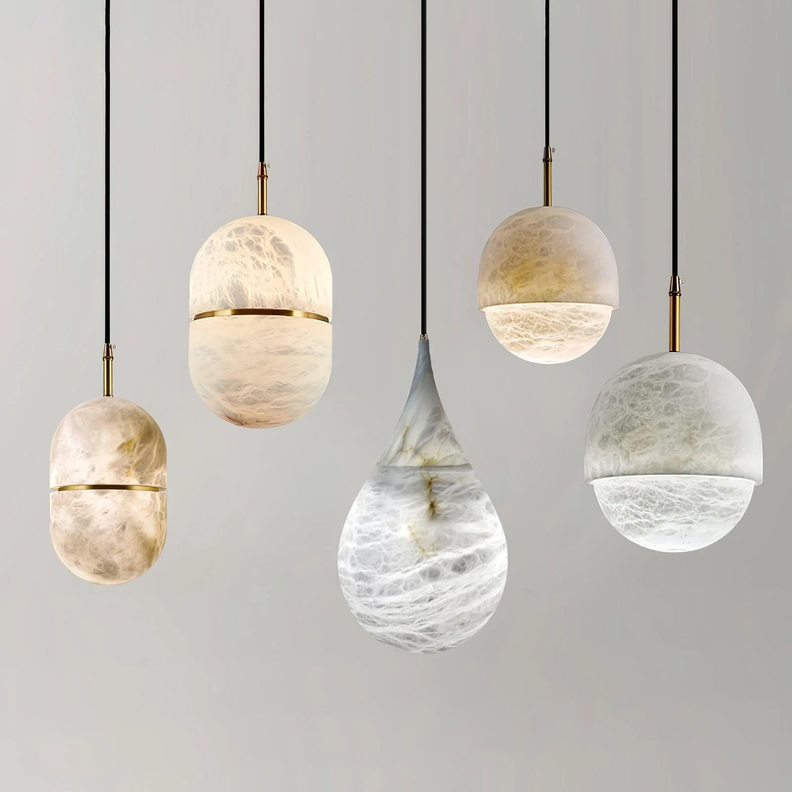 LustraLux Marble Raindrop Pendant Light - Image 6