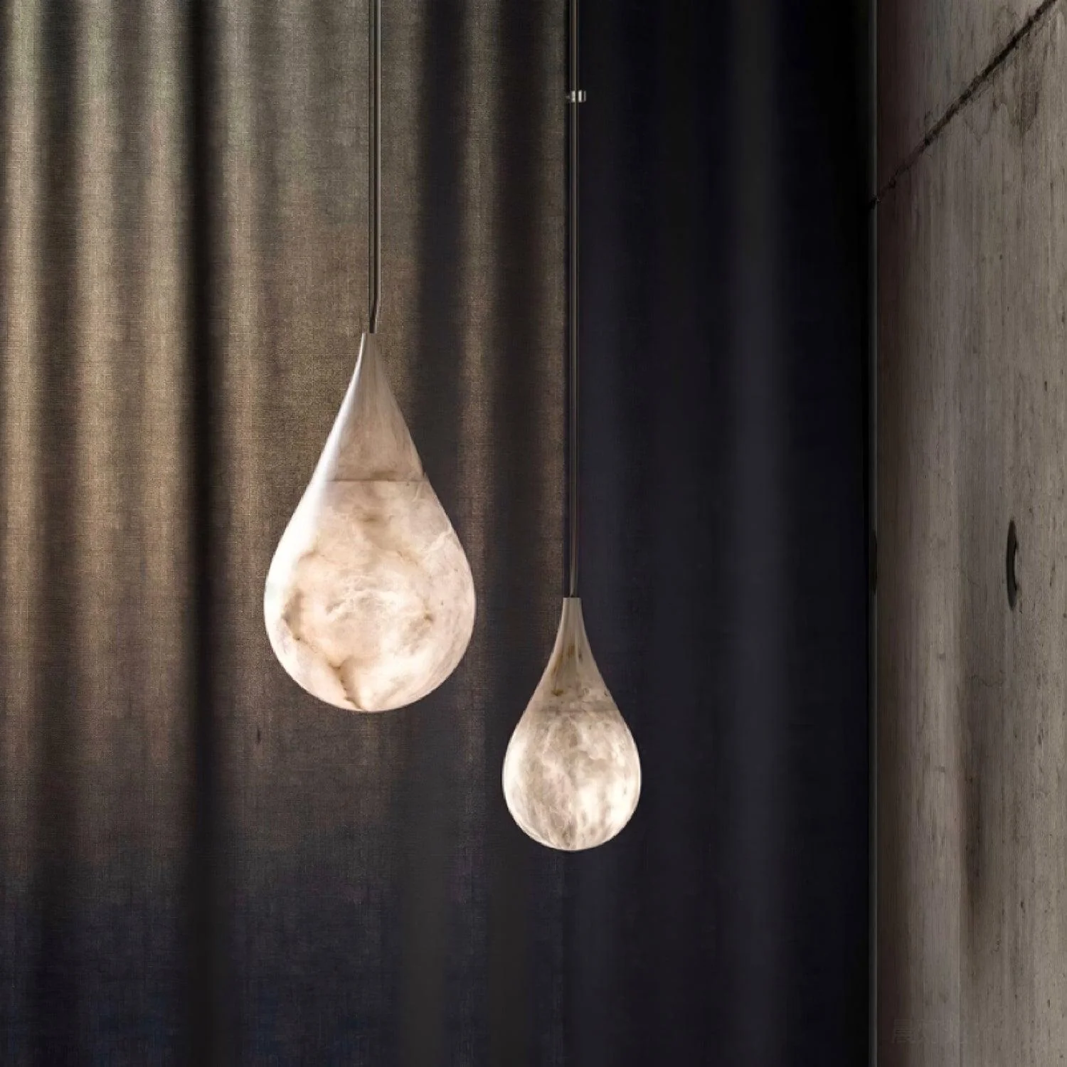 LustraLux Marble Raindrop Pendant Light - Image 8