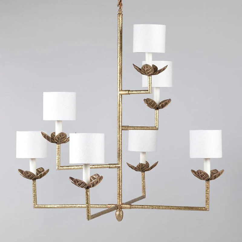 Lustre Contemporary Brass Chandelier - Image 16