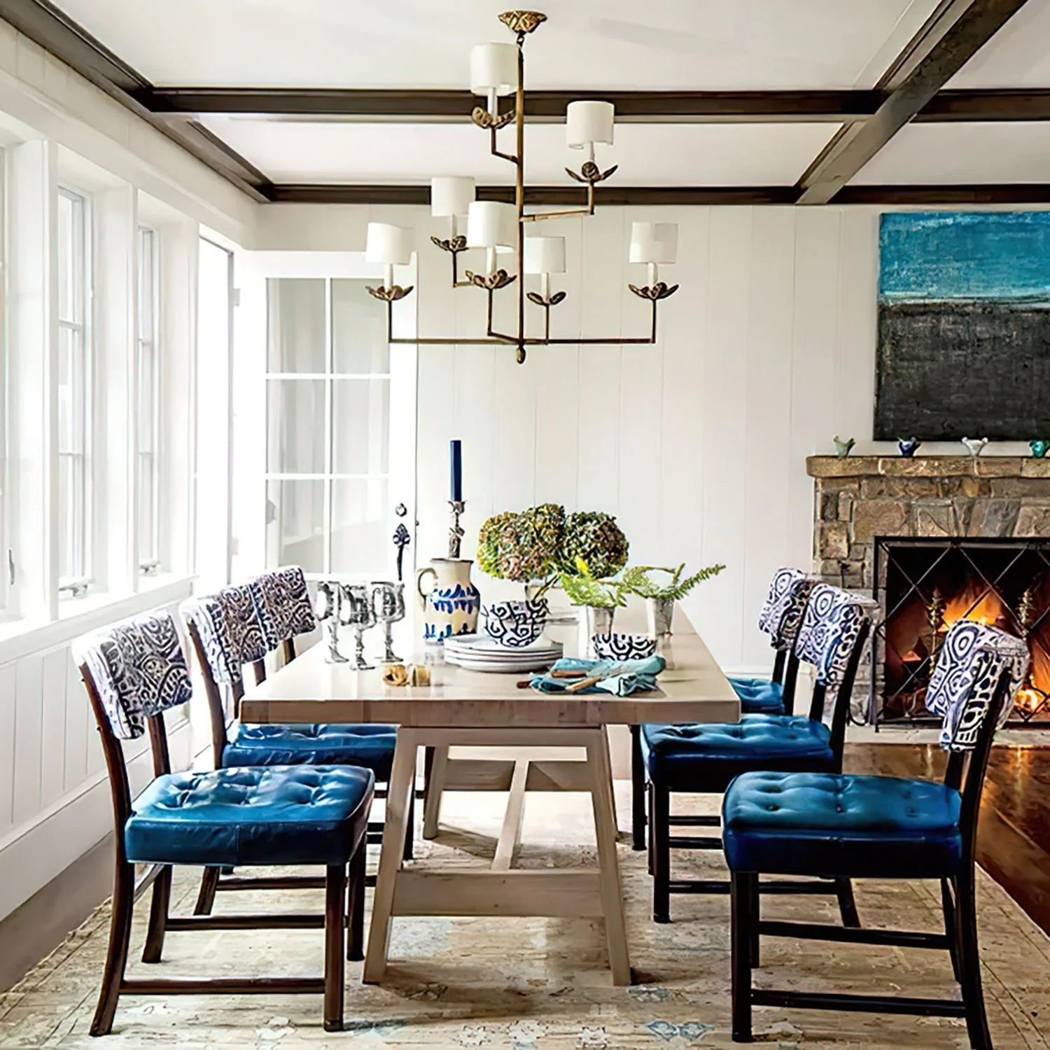 Lustre Contemporary Brass Chandelier - Image 2