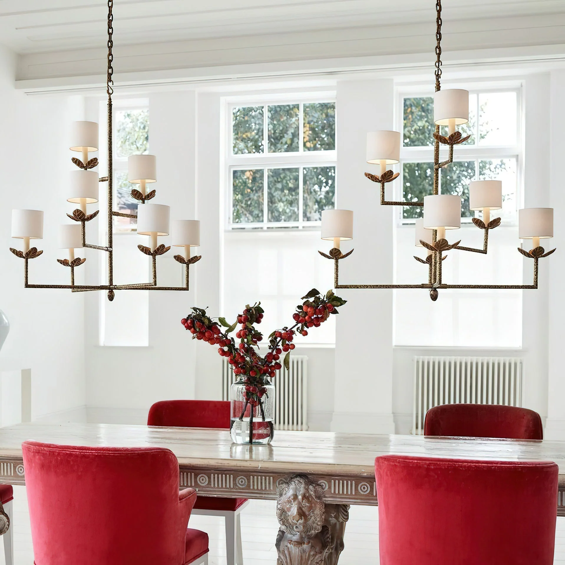 Lustre Contemporary Brass Chandelier - Image 3