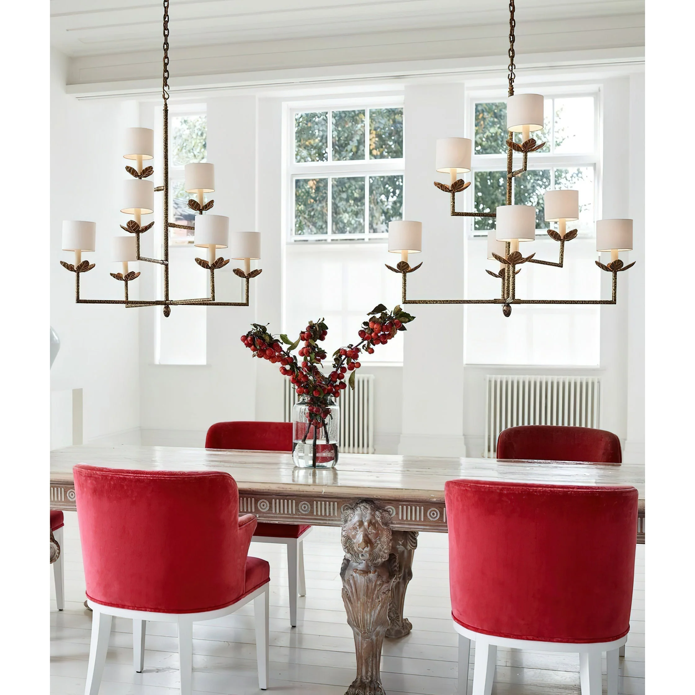 Lustre Contemporary Brass Chandelier - Image 5