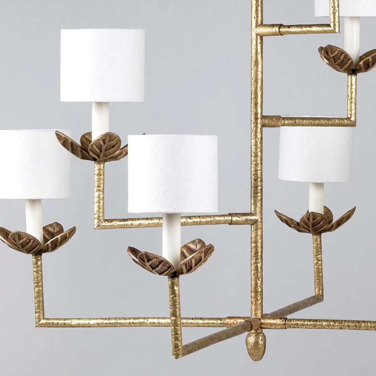 Lustre Contemporary Brass Chandelier - Image 8