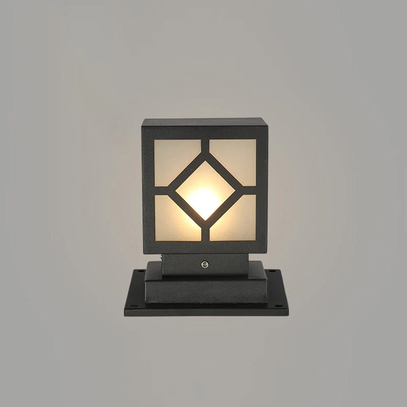 Luther Square LED Modern Steel Outdoor Post Lamp - Image 12