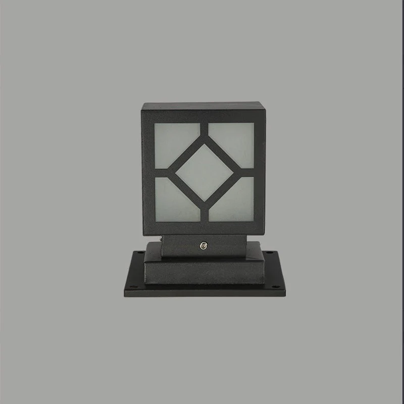 Luther Square LED Modern Steel Outdoor Post Lamp - Image 2
