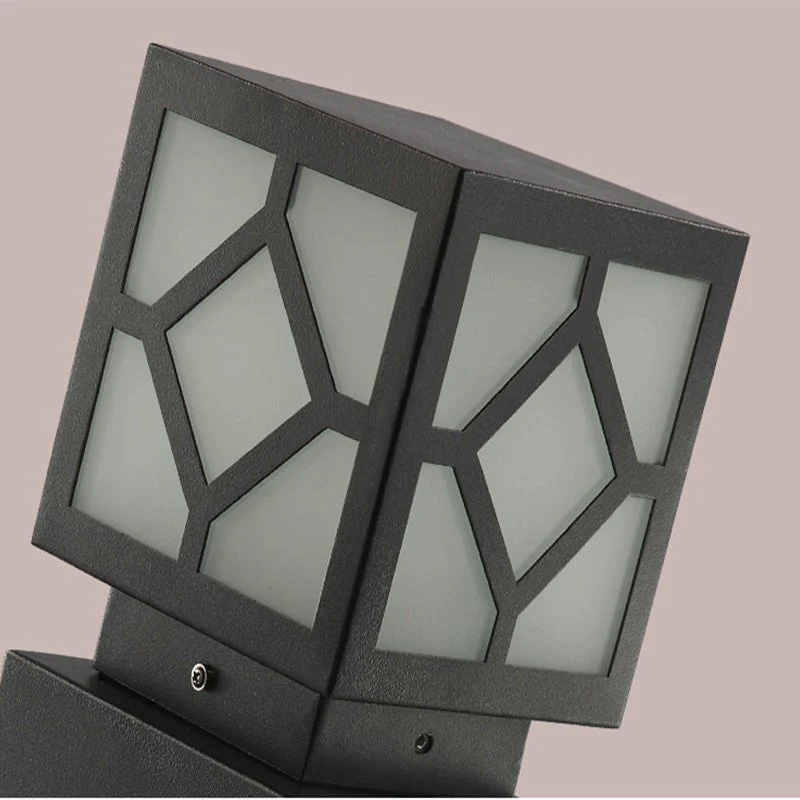 Luther Square LED Modern Steel Outdoor Post Lamp - Image 4