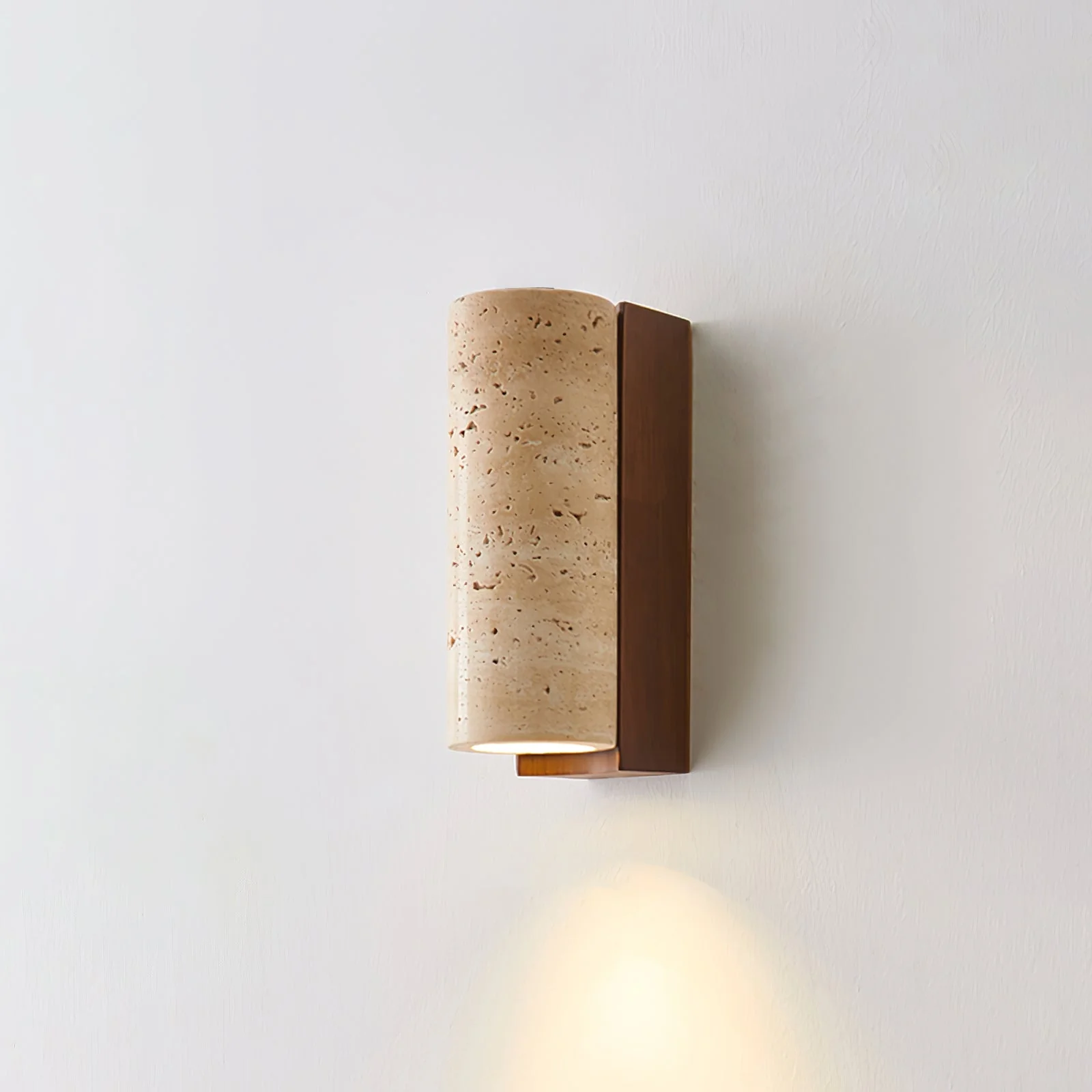 Lysandra Cylindrical Travertine Wall Light - Image 5
