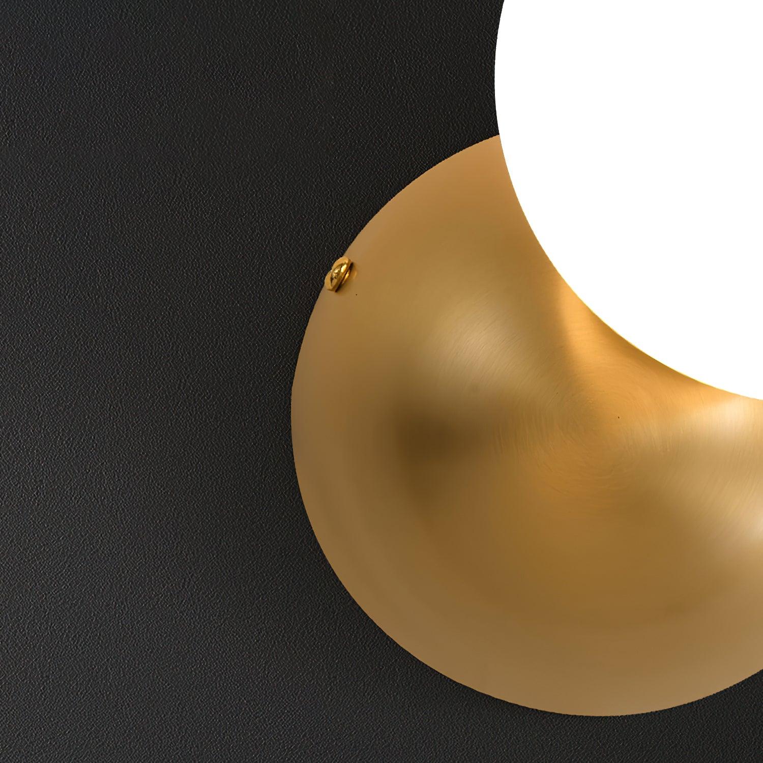 Lysola Sphere Glass Brass Wall Light - Image 11