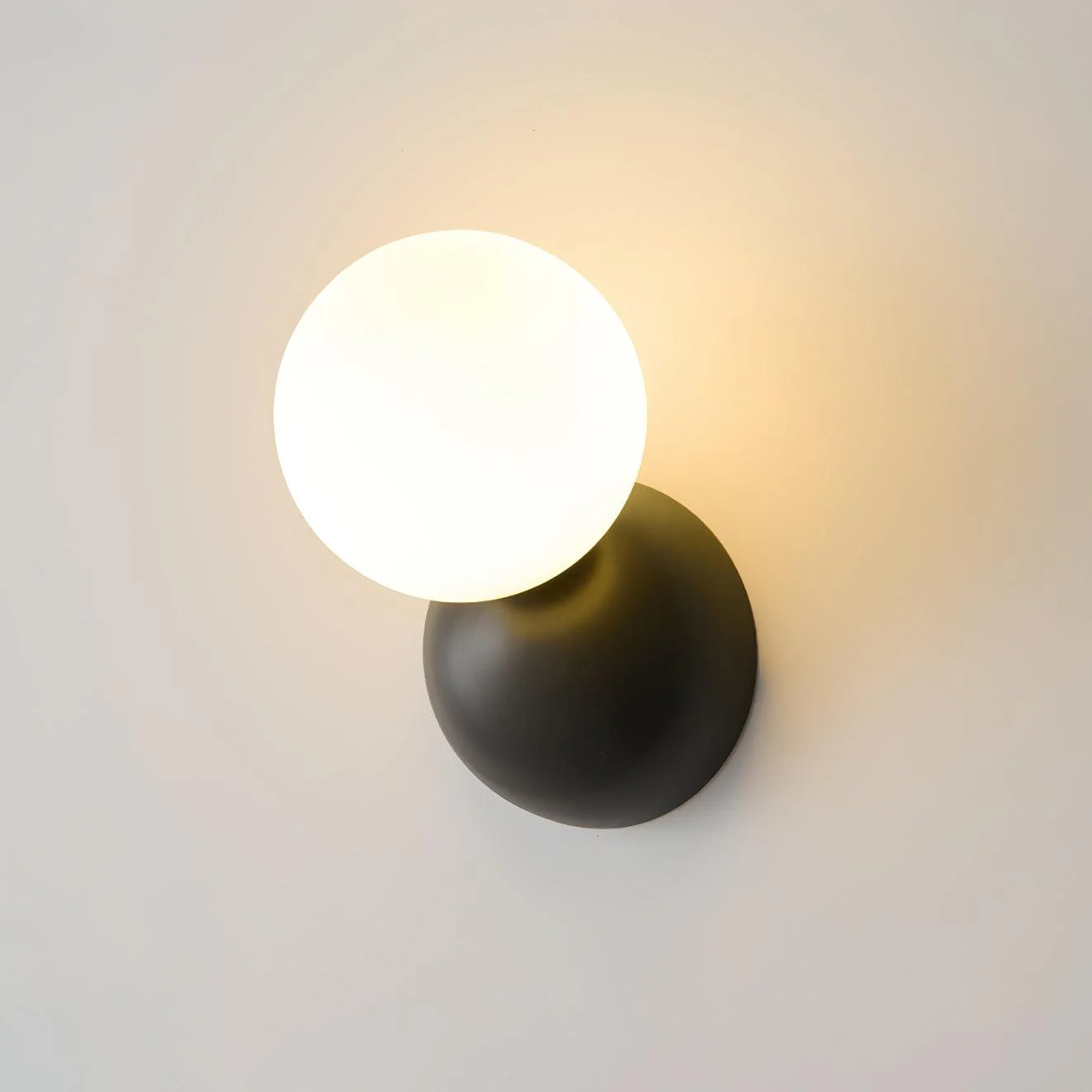 Lysola Sphere Glass Brass Wall Light - Image 12