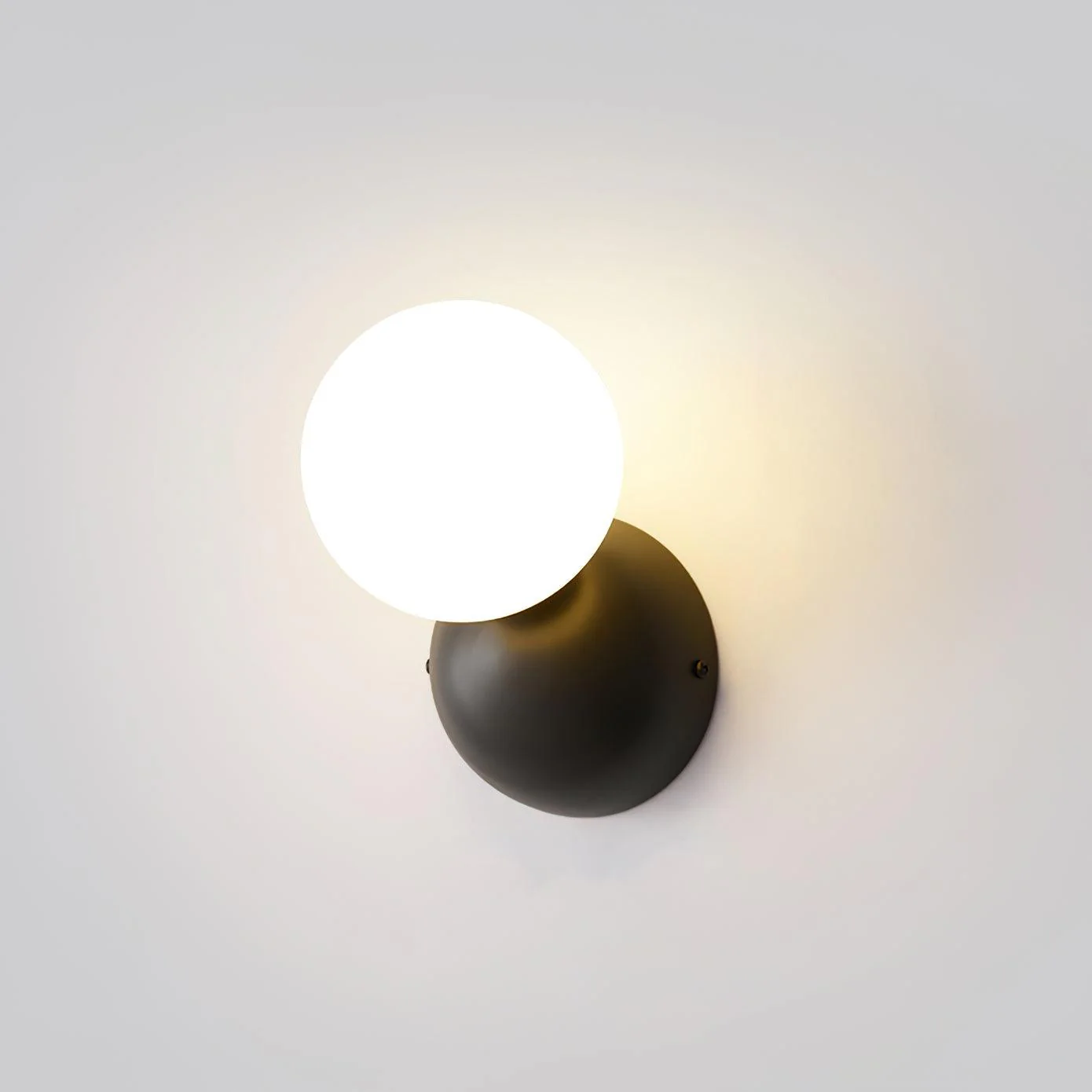 Lysola Sphere Glass Brass Wall Light - Image 17