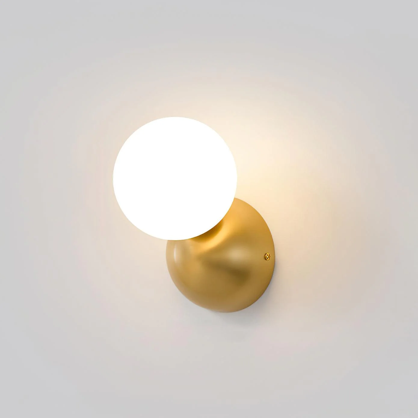 Lysola Sphere Glass Brass Wall Light - Image 18