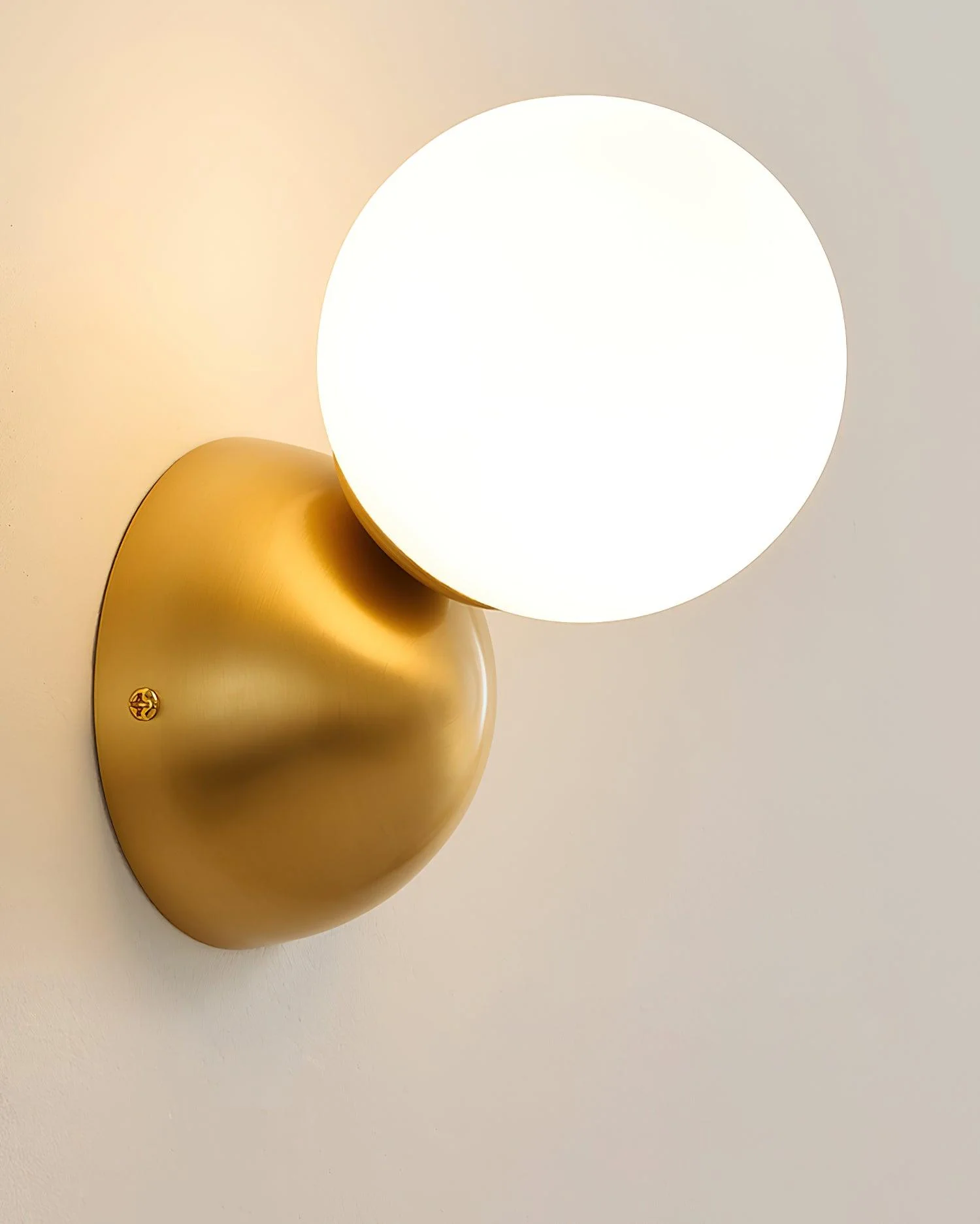 Lysola Sphere Glass Brass Wall Light - Image 29