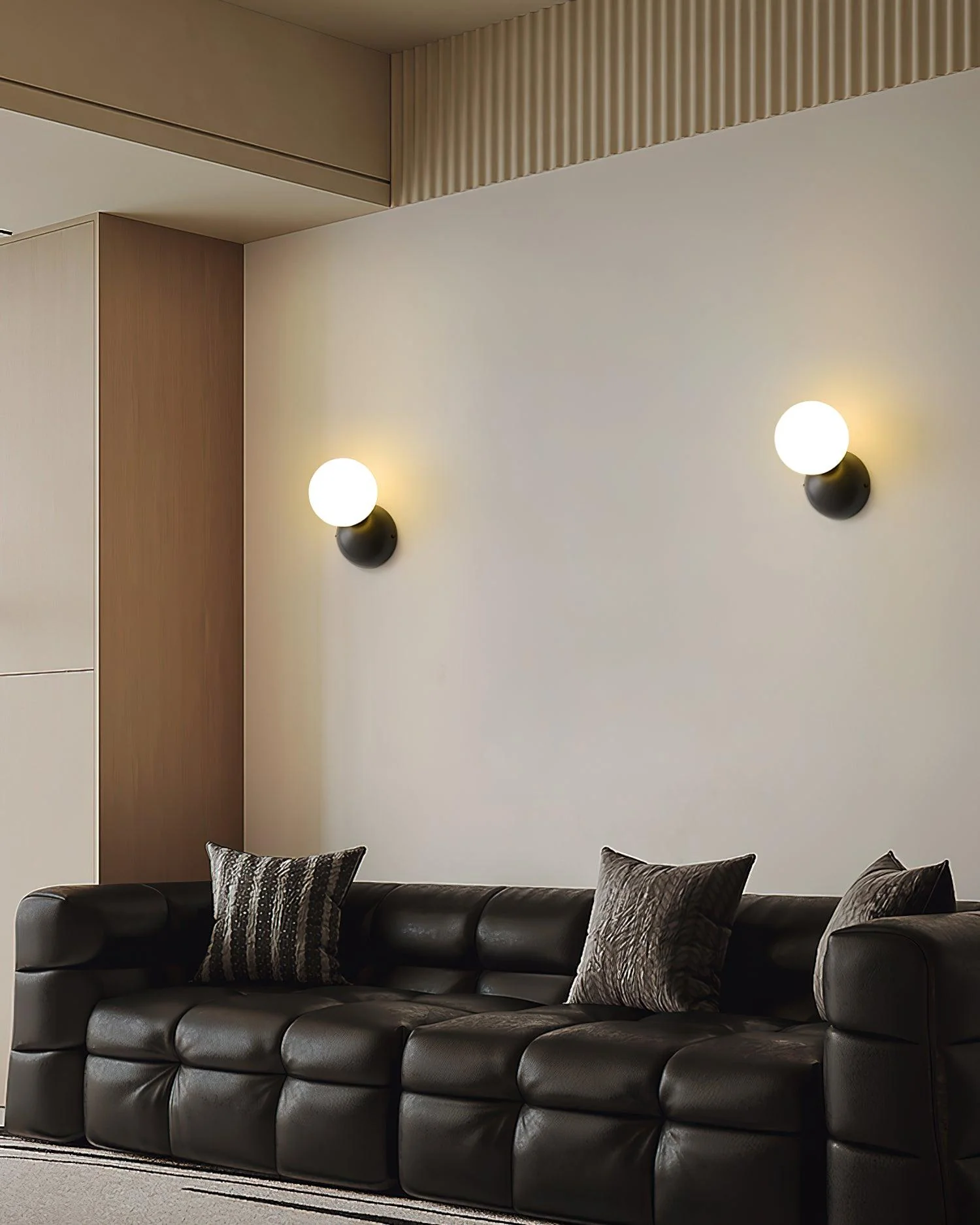 Lysola Sphere Glass Brass Wall Light - Image 30