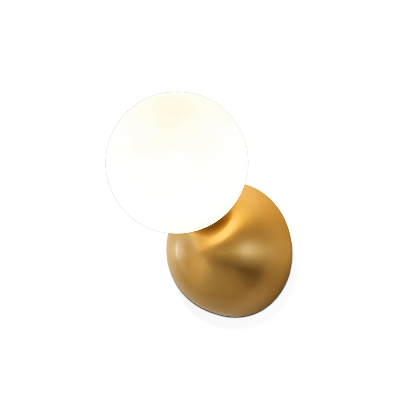 Lysola Sphere Glass Brass Wall Light - Image 7