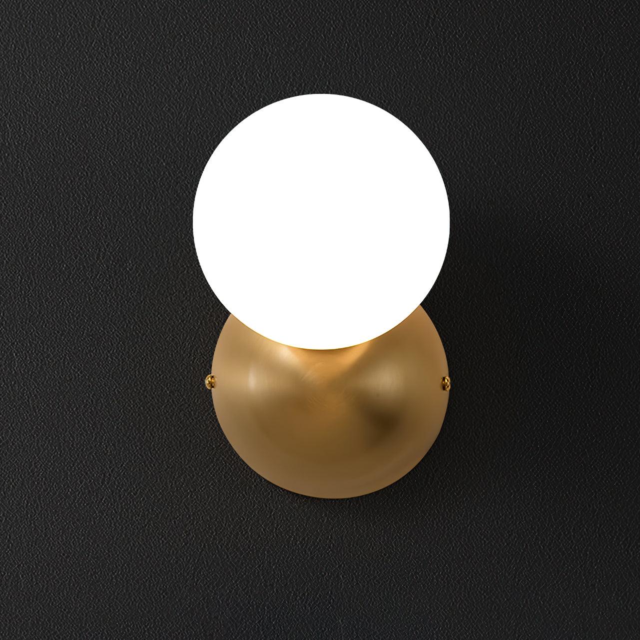 Lysola Sphere Glass Brass Wall Light - Image 9