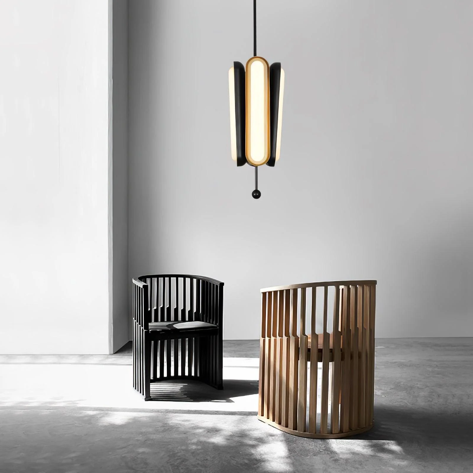 Lyvinaris Geometric Brass Linear Pendant Light - Image 20
