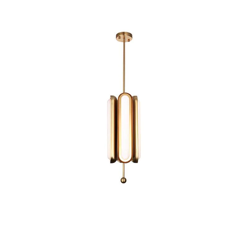Lyvinaris Geometric Brass Linear Pendant Light - Image 31