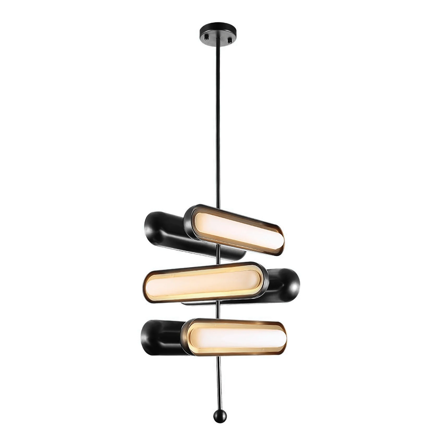 Lyvinaris Geometric Brass Linear Pendant Light - Image 44