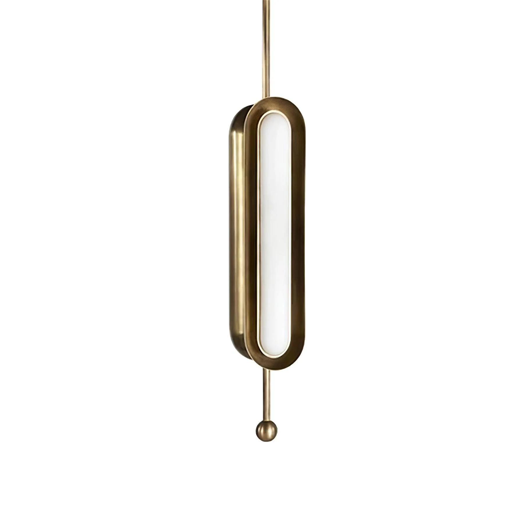 Lyvinaris Geometric Brass Linear Pendant Light - Image 5