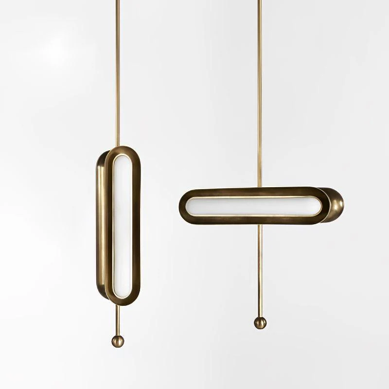 Lyvinaris Geometric Brass Linear Pendant Light - Image 55