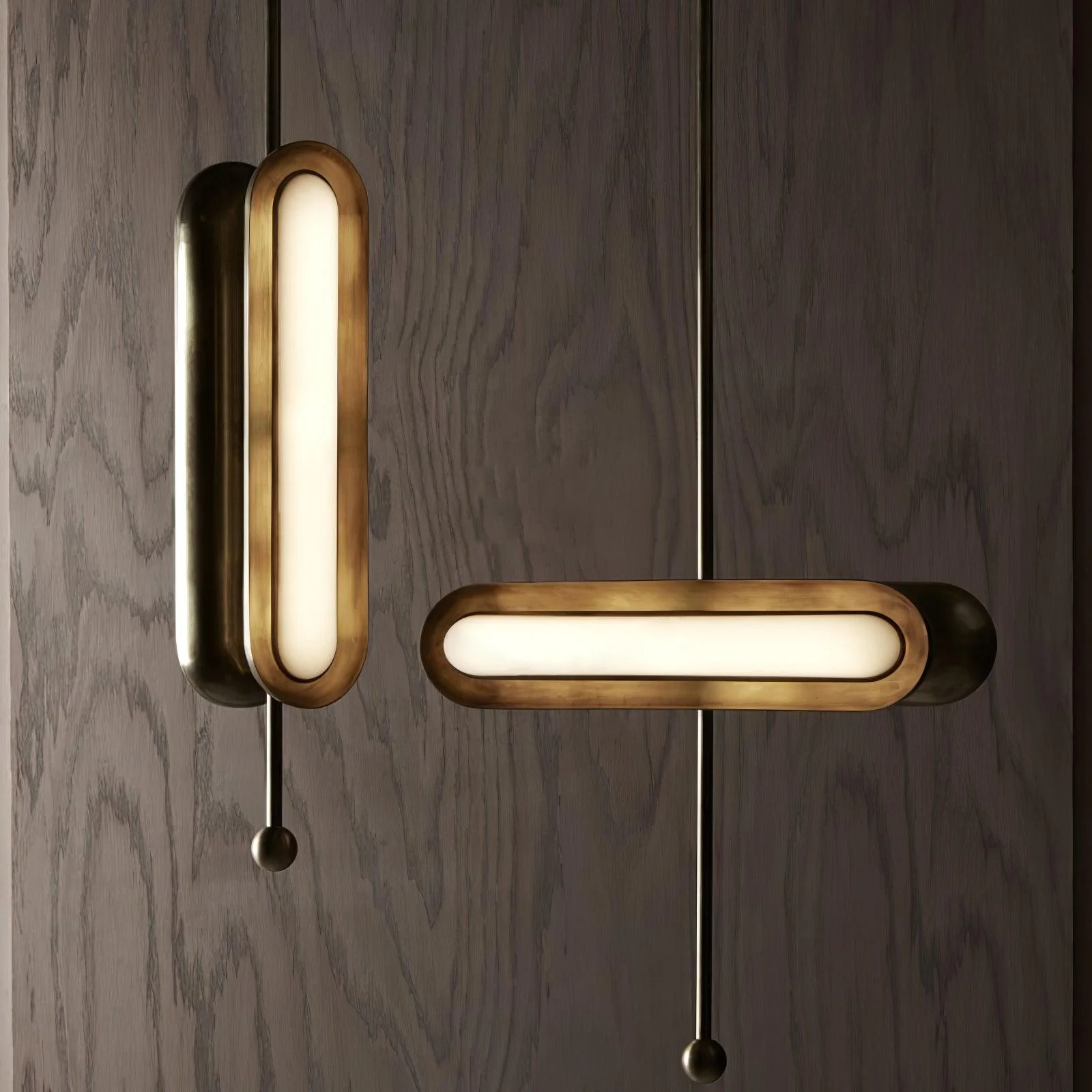 Lyvinaris Geometric Brass Linear Pendant Light - Image 7