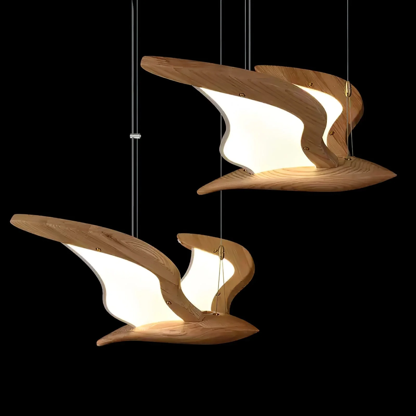 Lyvynia Organic Wood Pendant Light - Image 2