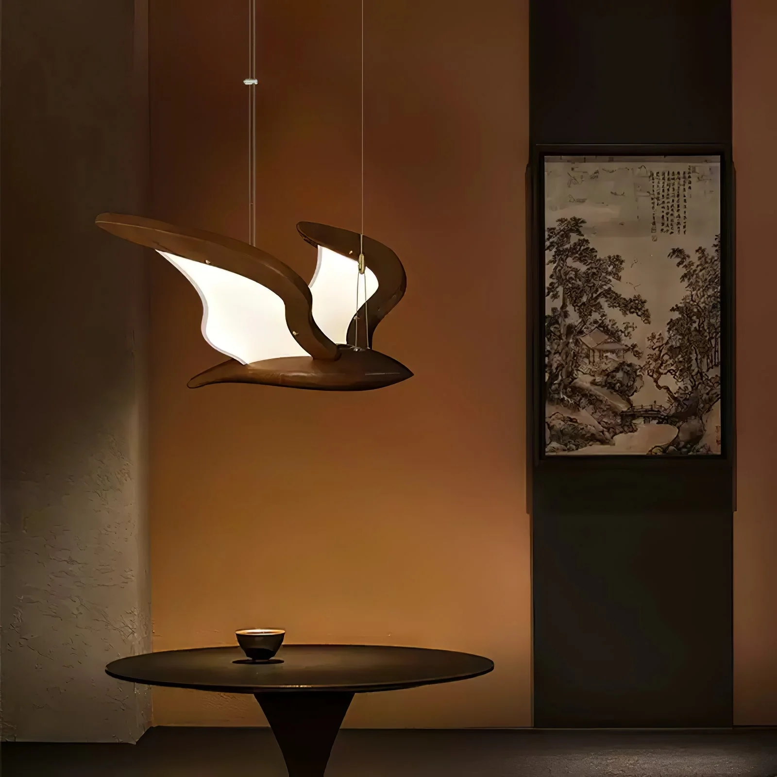 Lyvynia Organic Wood Pendant Light - Image 30
