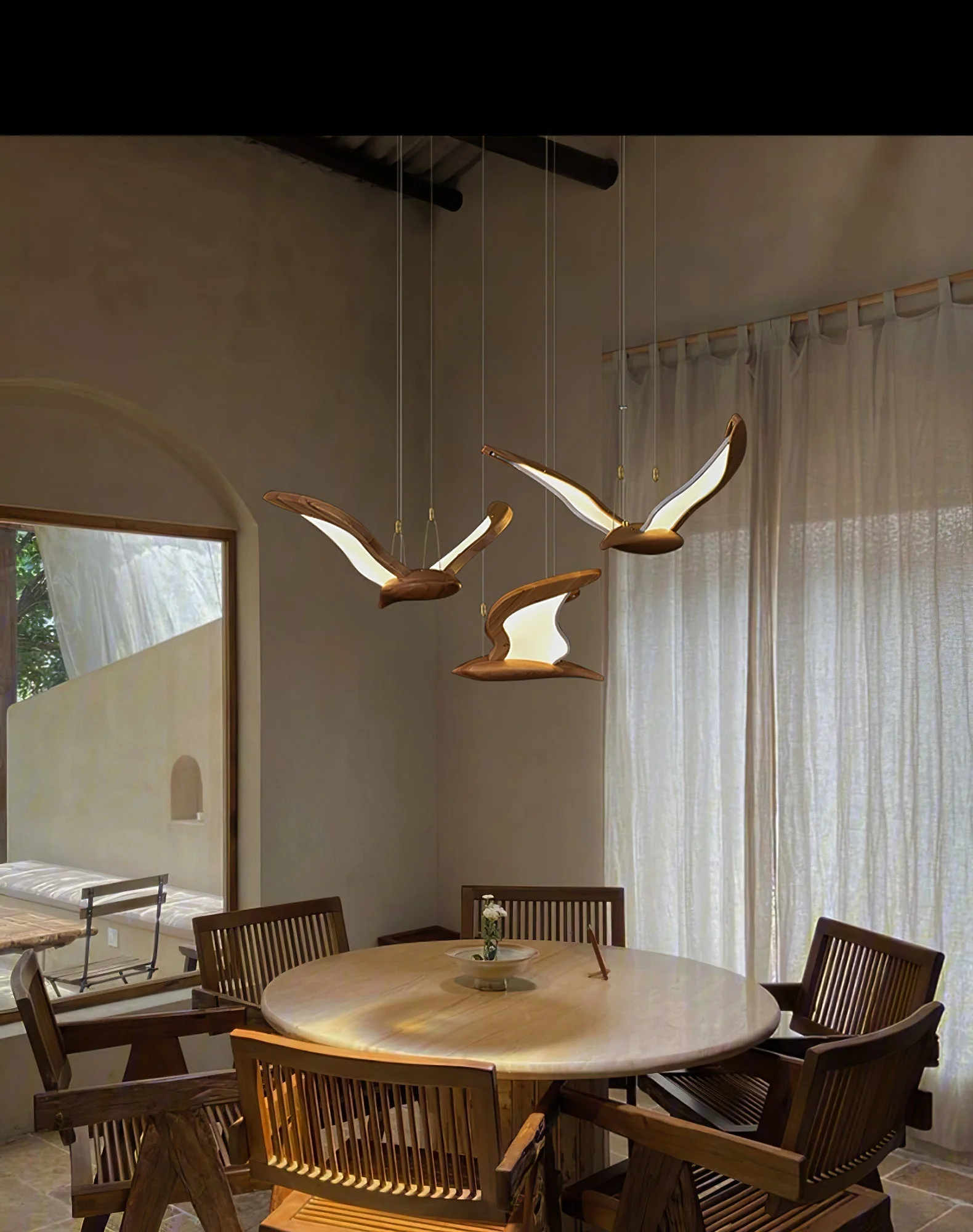 Lyvynia Organic Wood Pendant Light - Image 31