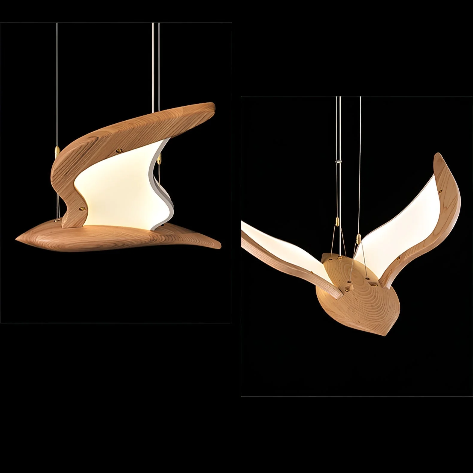 Lyvynia Organic Wood Pendant Light - Image 33