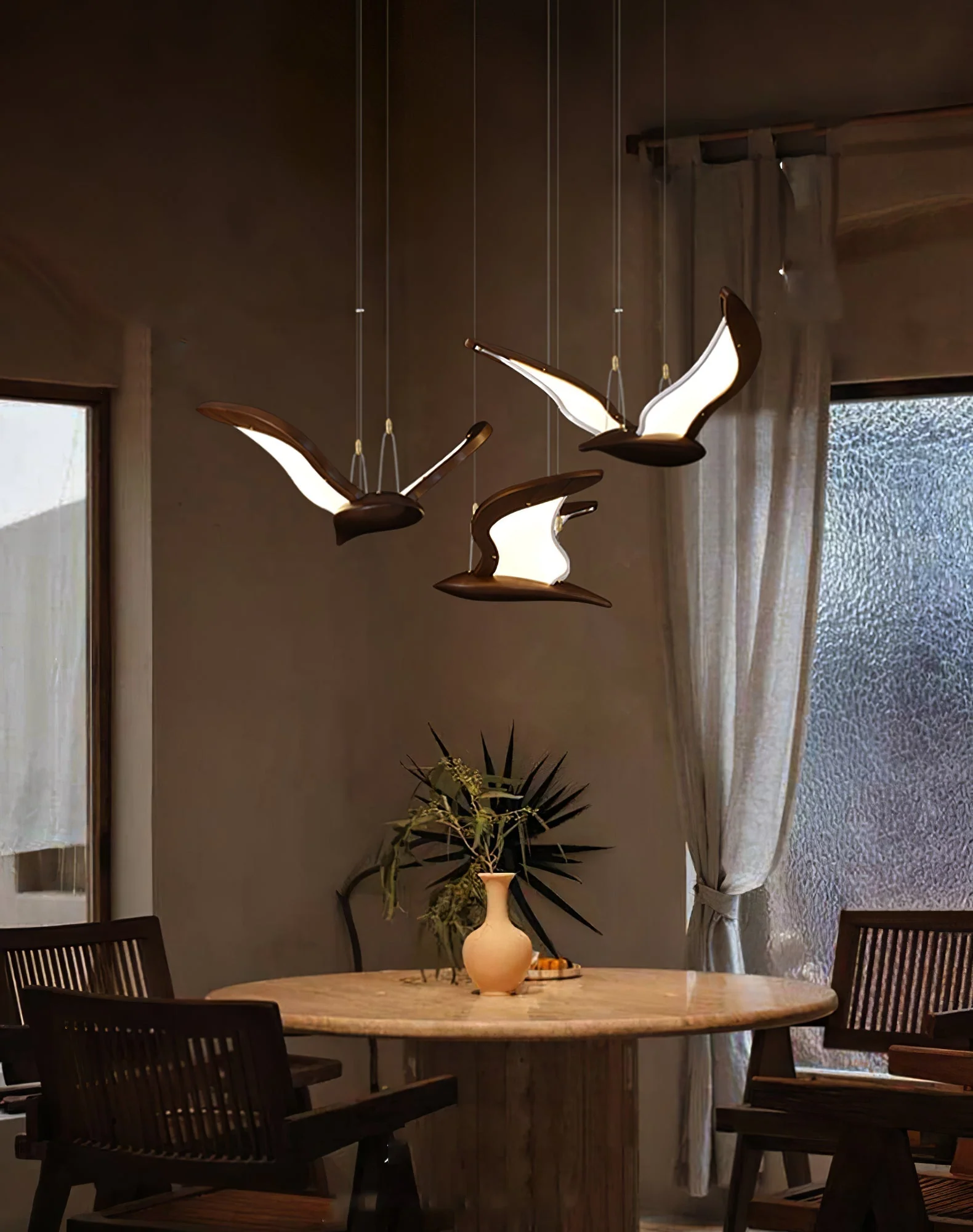 Lyvynia Organic Wood Pendant Light - Image 4