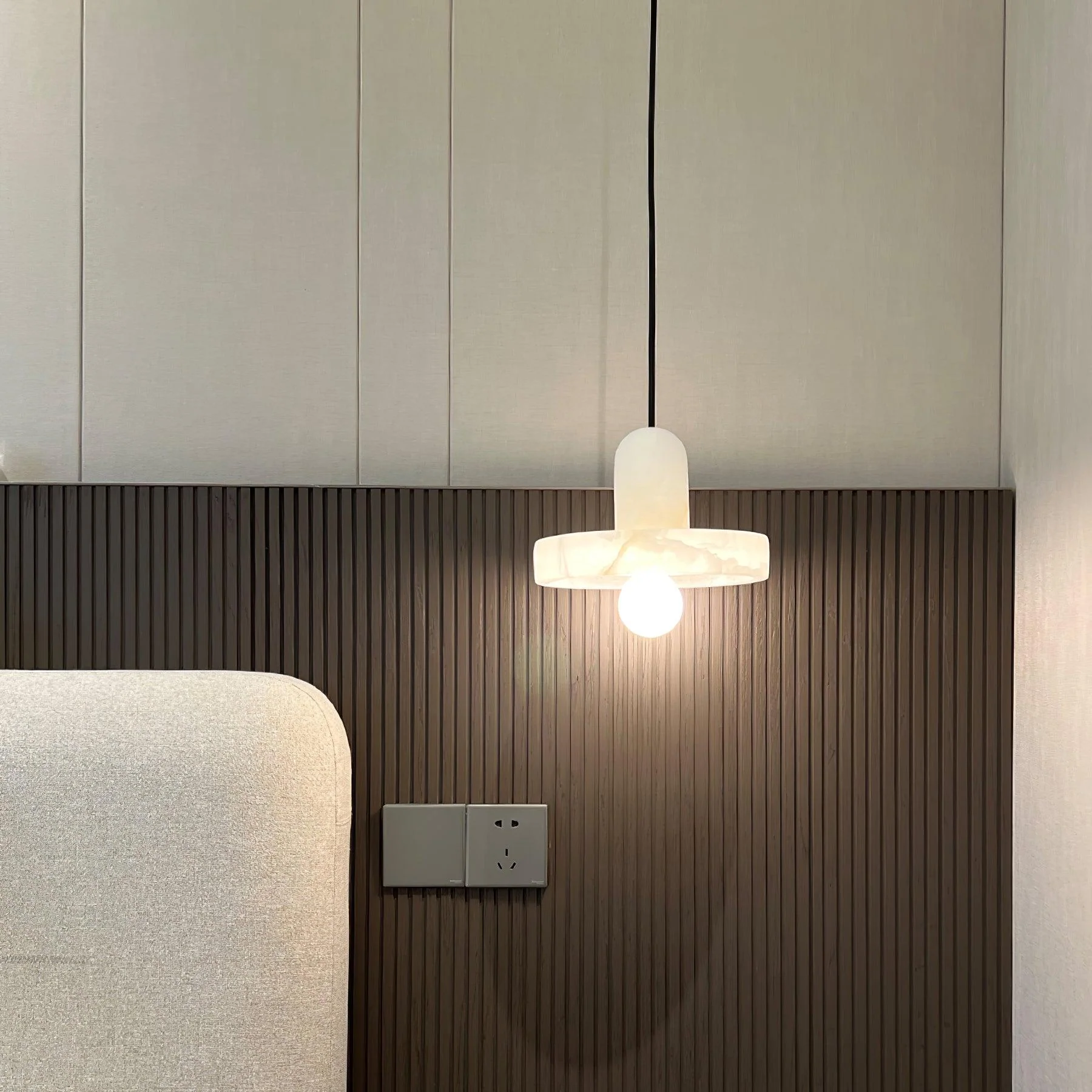 Lyvynos Stacked Alabaster Pendant Light - Image 10