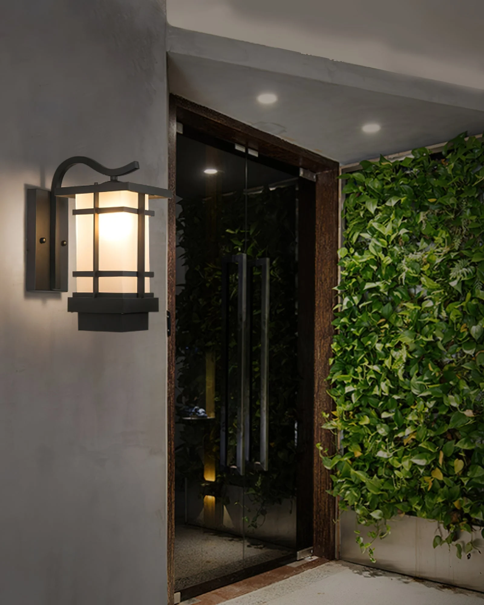 Madison Unique Glass Lantern Outdoor Wall Lamp - Image 10