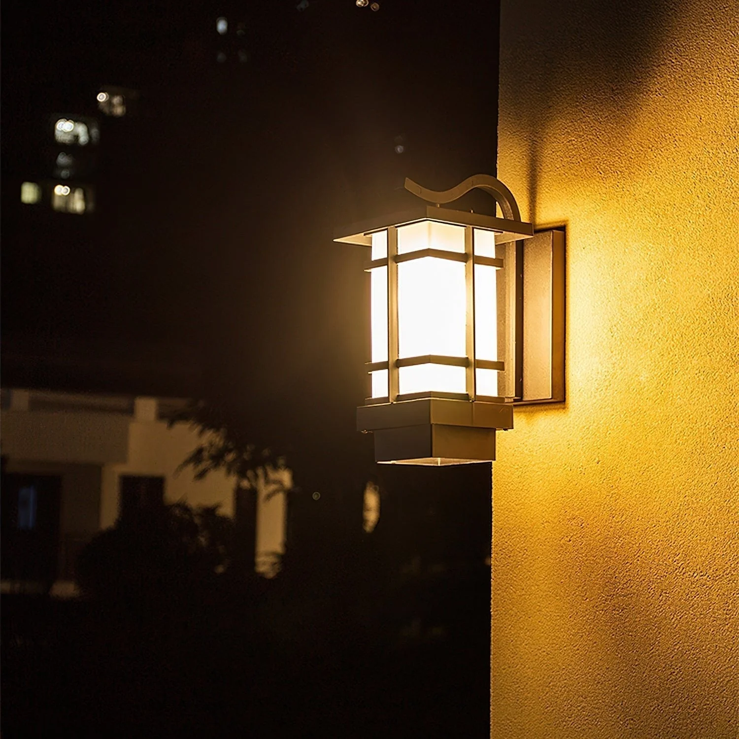 Madison Unique Glass Lantern Outdoor Wall Lamp - Image 14