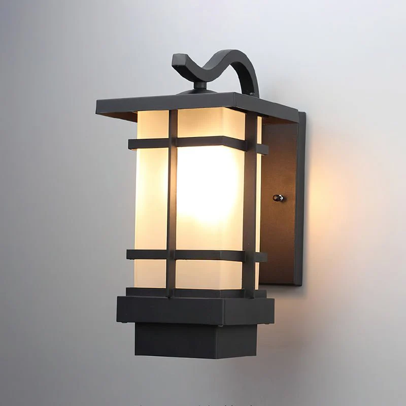 Madison Unique Glass Lantern Outdoor Wall Lamp - Image 2