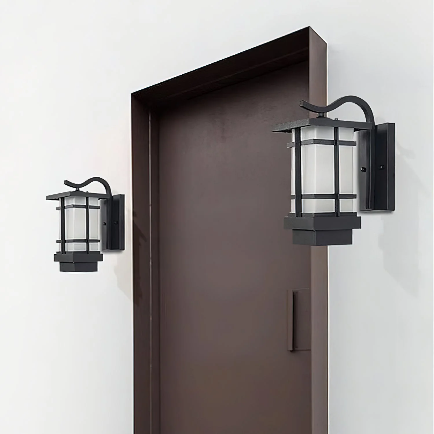 Madison Unique Glass Lantern Outdoor Wall Lamp - Image 8