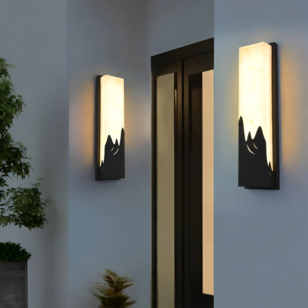 Madnn Creative Scenery LED Retro Marble Outdoor Sconces Light