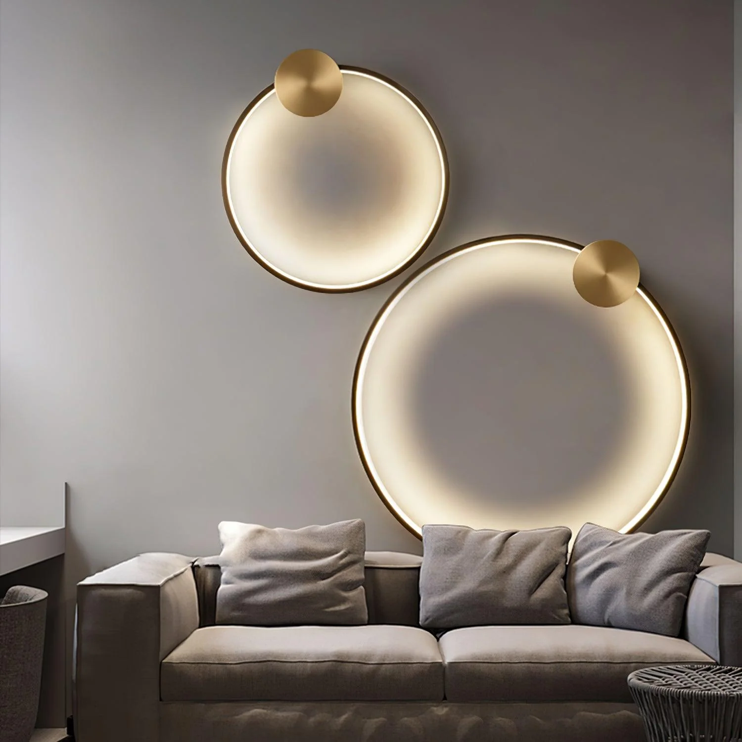 Maisie Wall Light Modern Minimalist Ring Shaped LED Brass - Image 16