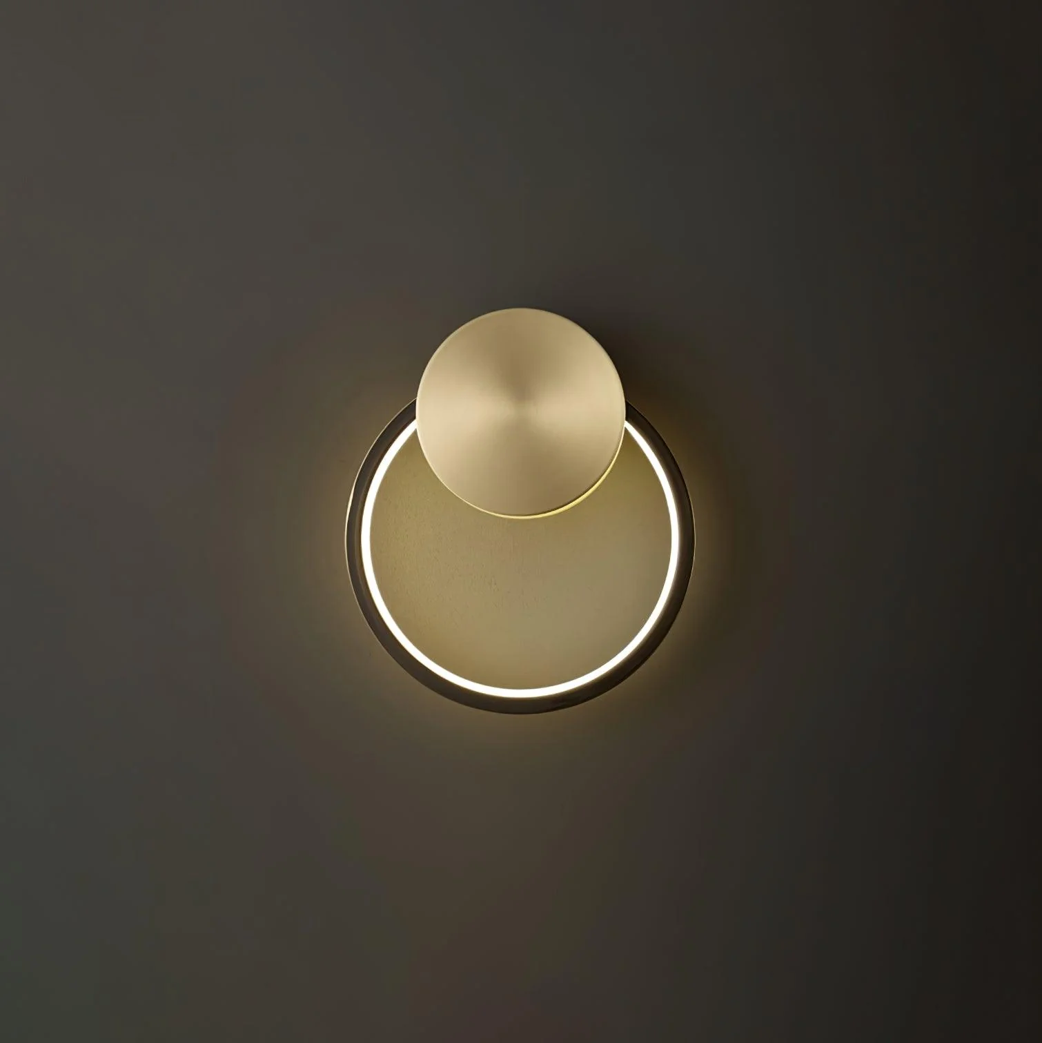Maisie Wall Light Modern Minimalist Ring Shaped LED Brass - Image 17