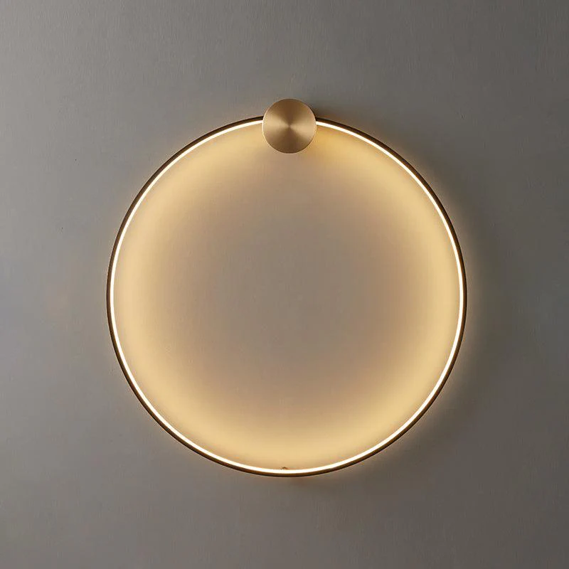 Maisie Wall Light Modern Minimalist Ring Shaped LED Brass - Image 35