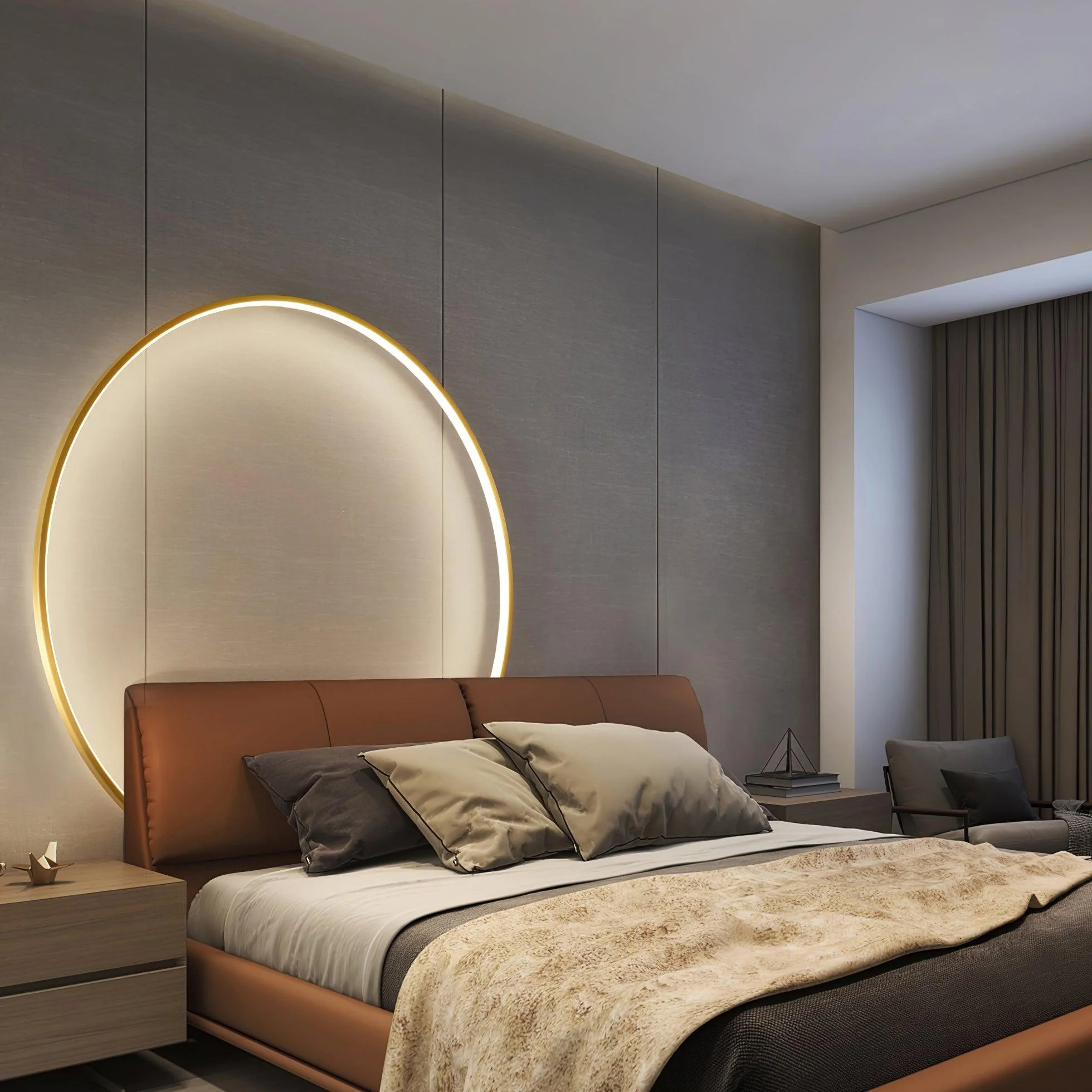 Maisie Wall Light Modern Minimalist Ring Shaped LED Brass - Image 67