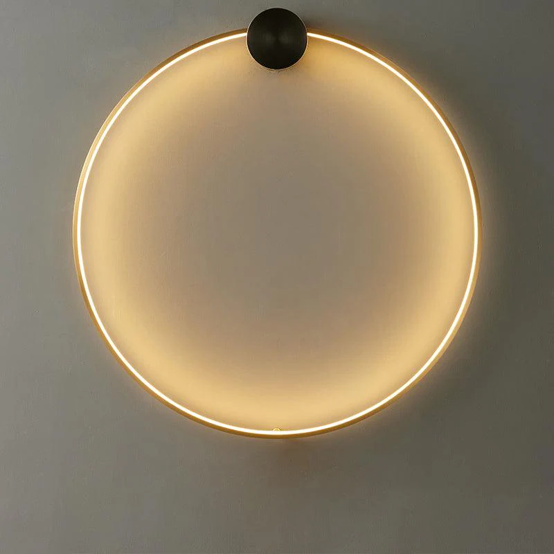 Maisie Wall Light Modern Minimalist Ring Shaped LED Brass - Image 70